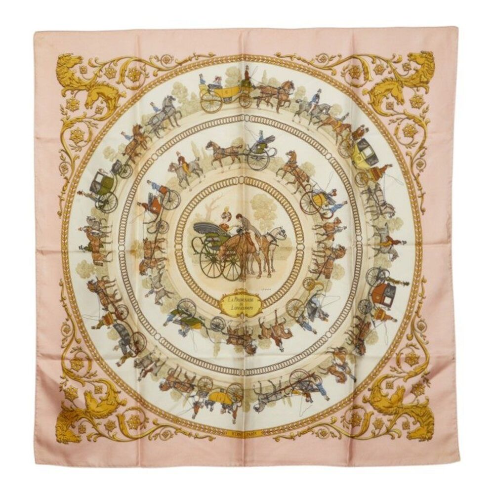 Hermes LA PROMENADE DE LONGCHAMPS Silk Scarf